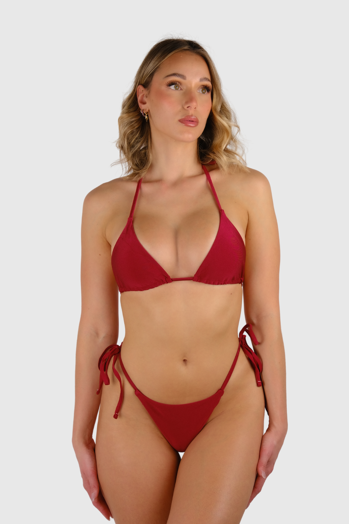 Bas de Bikini Kuta – Rouge Grenat