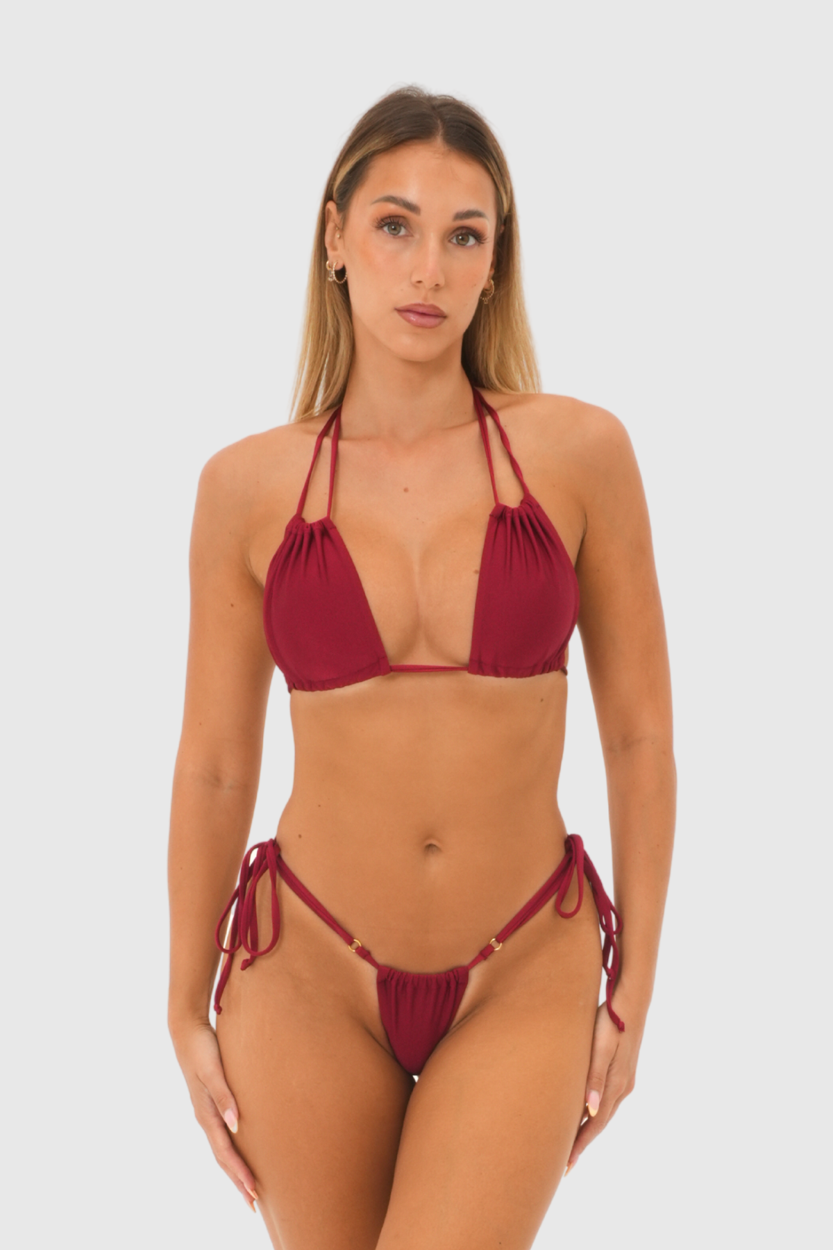 Haut de Bikini Ayuna – Rouge grenat