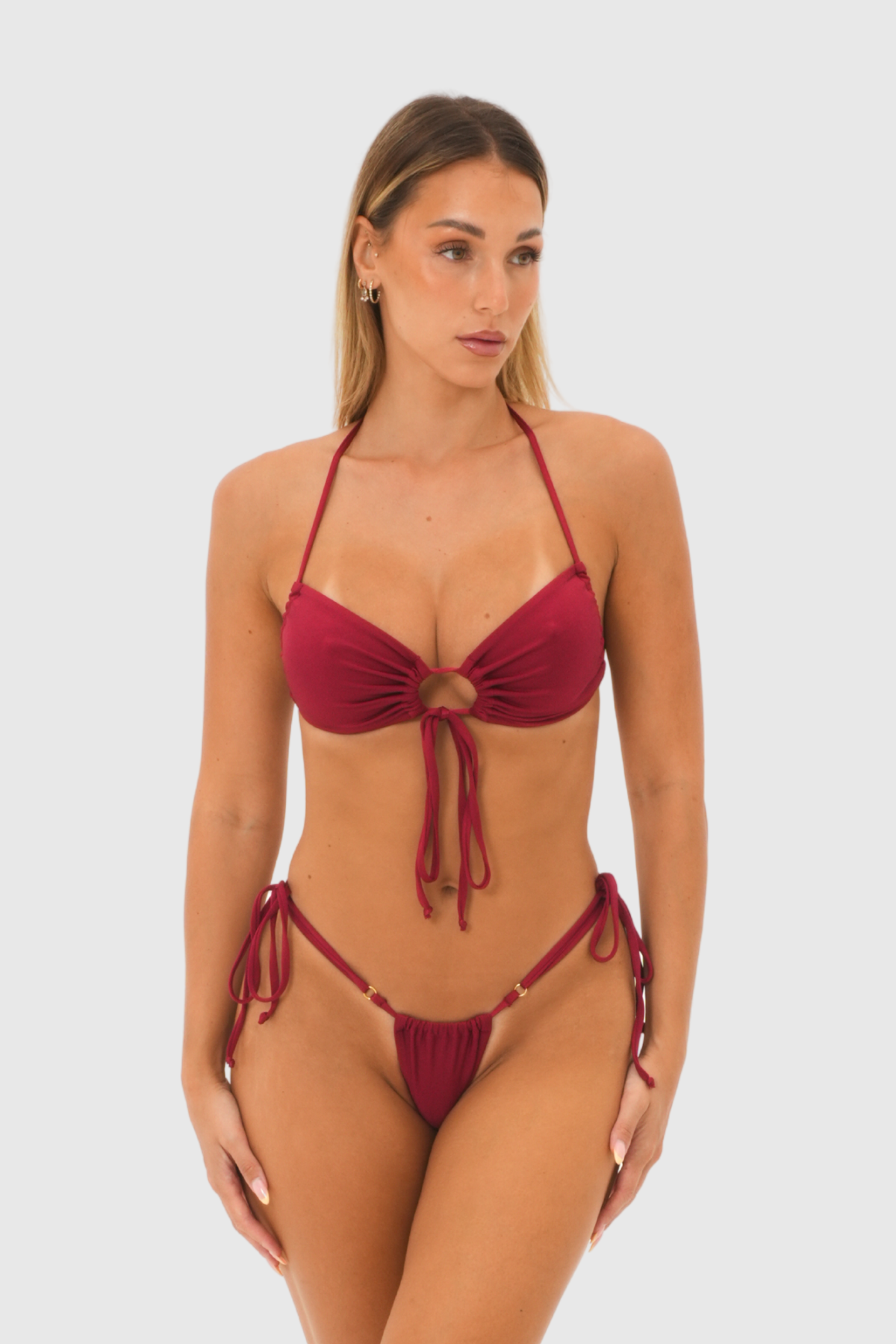 Haut de Bikini Ayuna – Rouge grenat