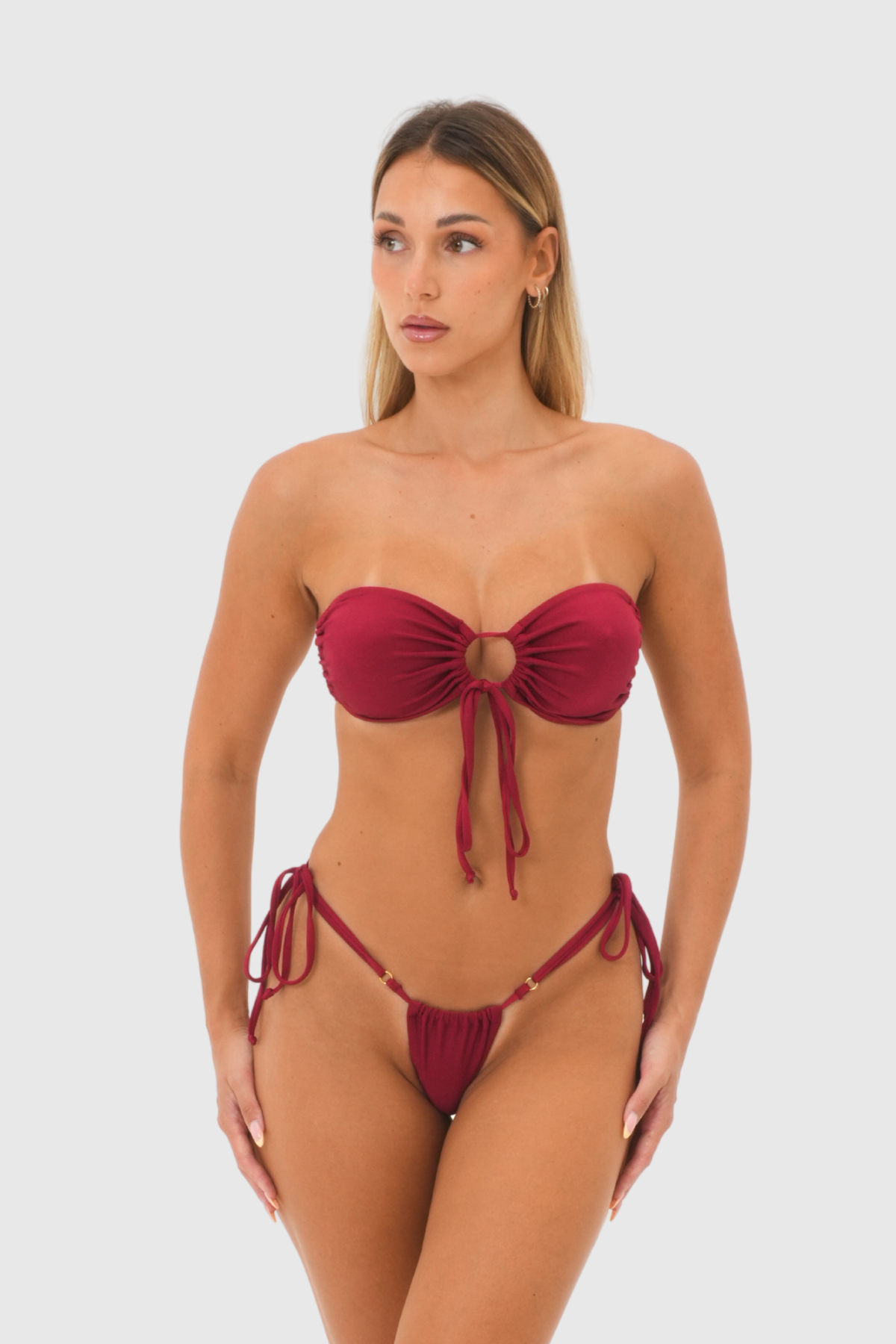 Haut de Bikini Ayuna – Rouge grenat