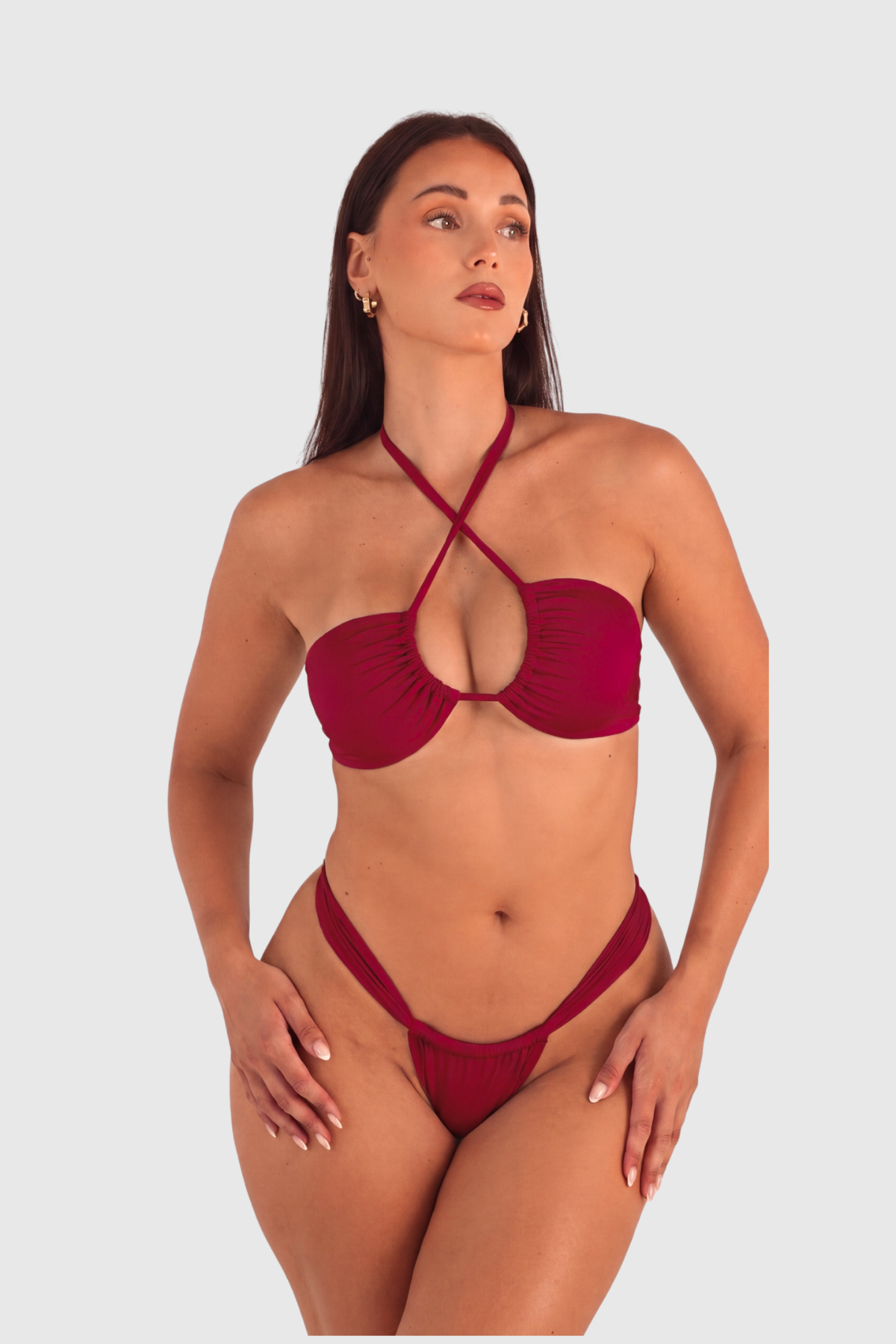 Haut de Bikini Java – Rouge grenat