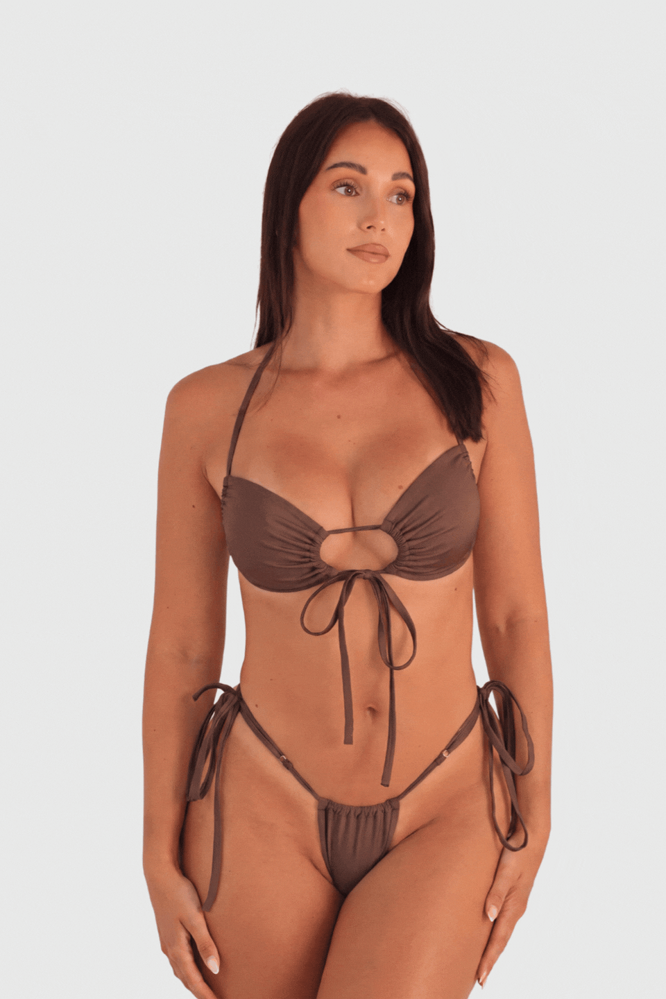 Haut de Bikini Ayuna – Brun choco