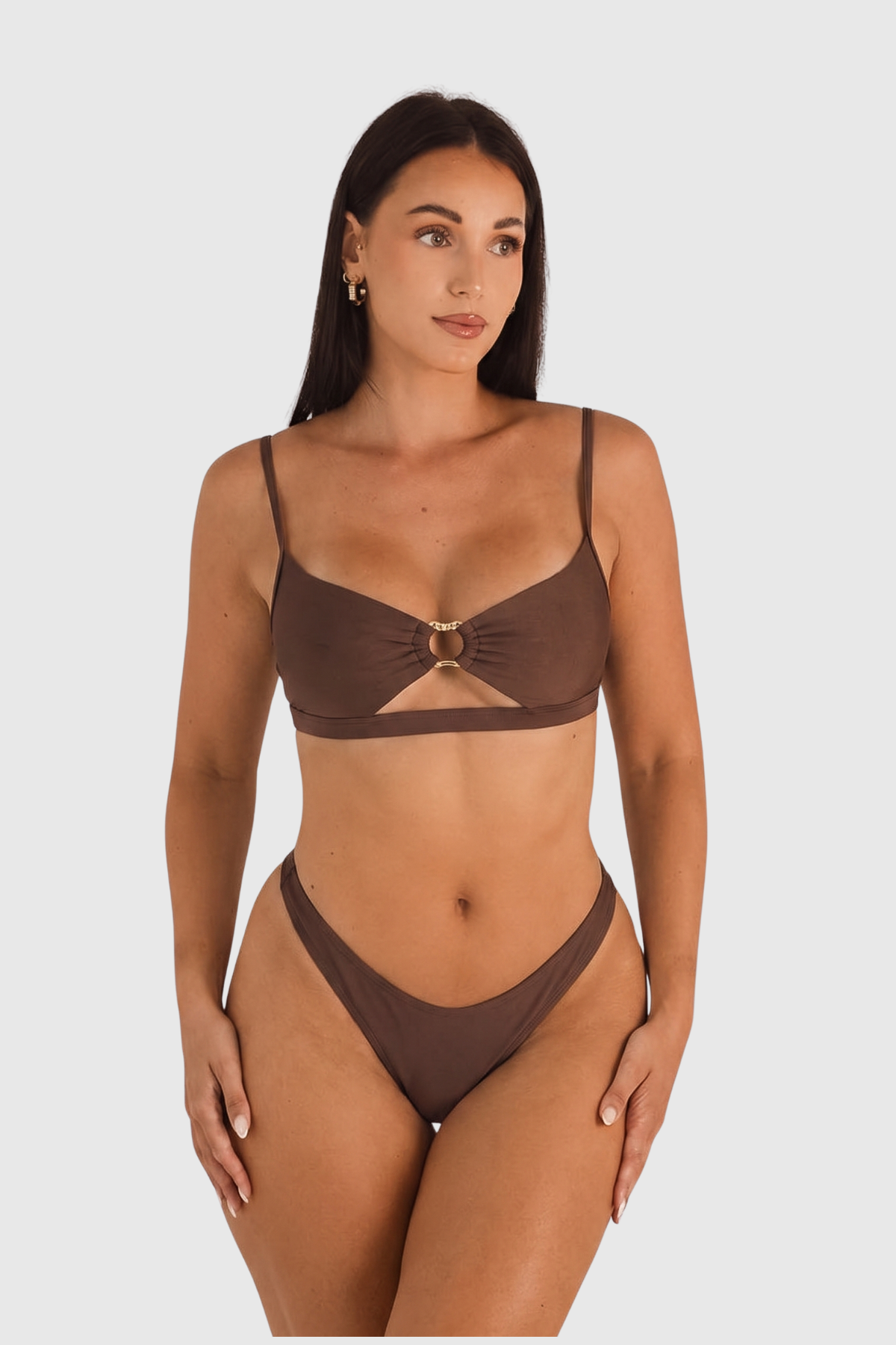 Haut de Bikini Calypso – Brun choco