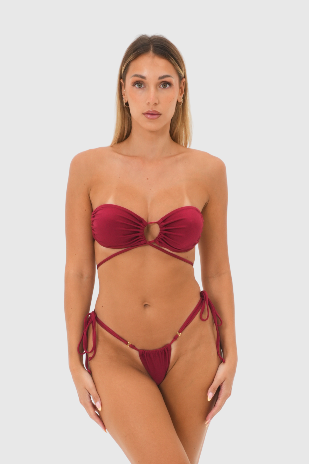 Haut de Bikini Ayuna – Rouge grenat