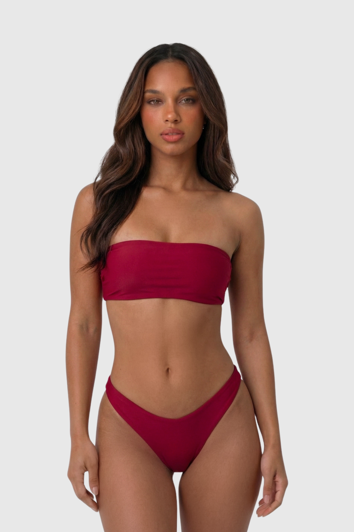 Nusa Bikini Top – Garnet Red 